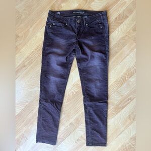 STONES Love Micro Cord Jeans Women’s Sz 11 Maroon Burgandy Skinny Casual Stretch